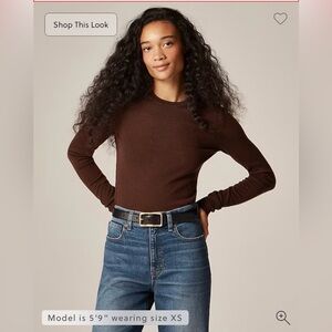 Carolyn fitted crewneck sweater in merino wool